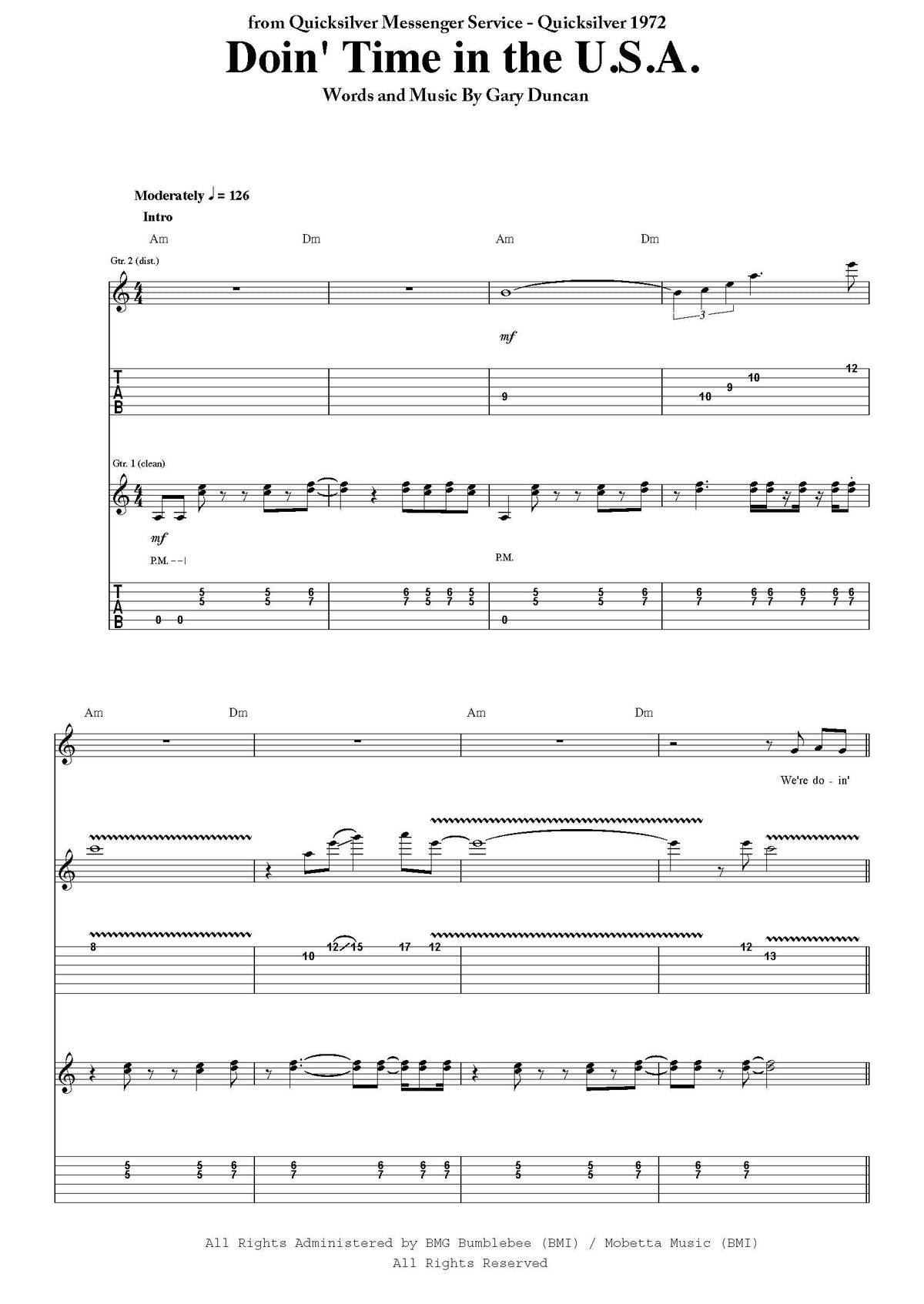 Doin' Time In The U.S.A.-Quicksilver Messenger Service