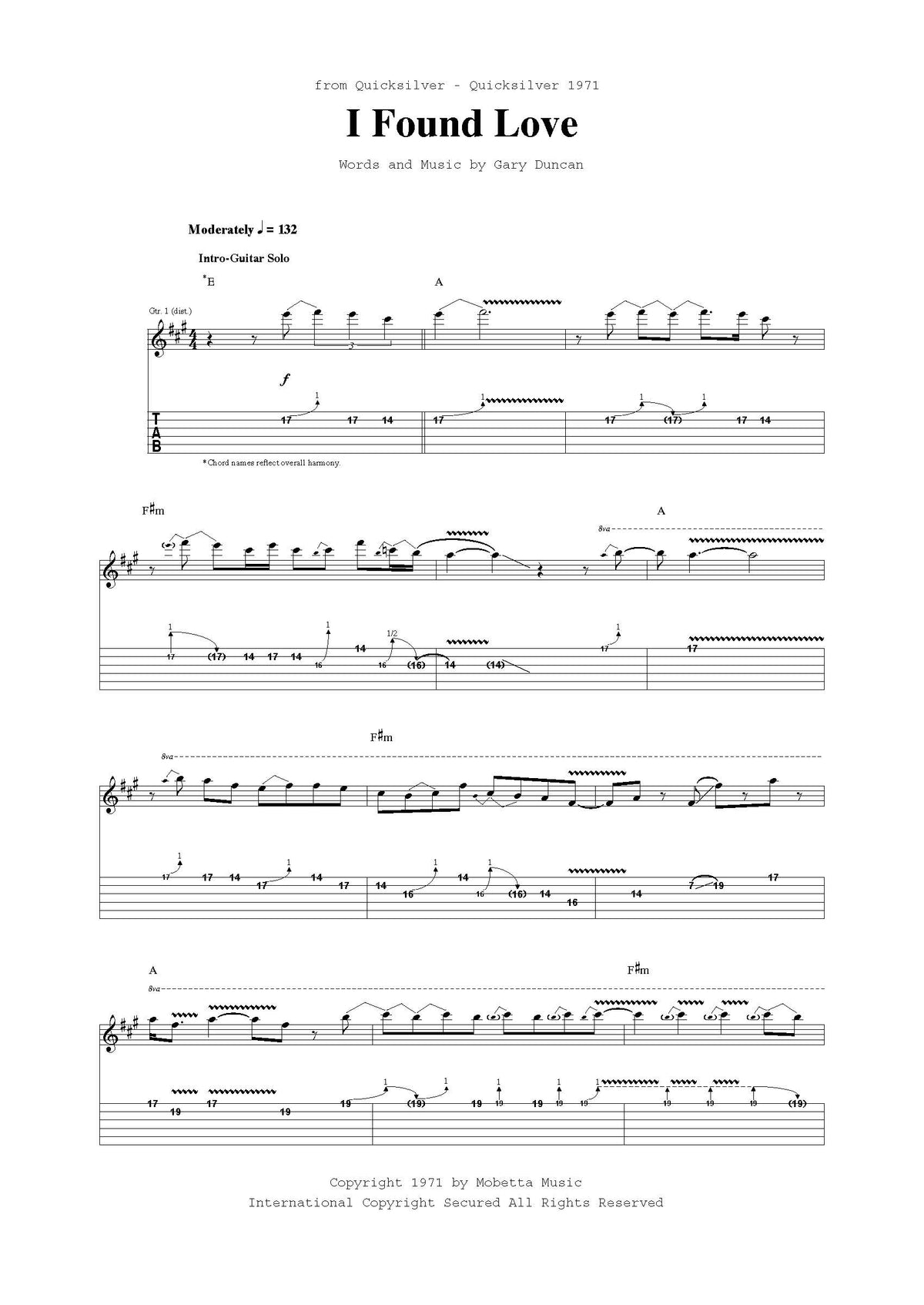 I found love - Quicksilver Messenger Service